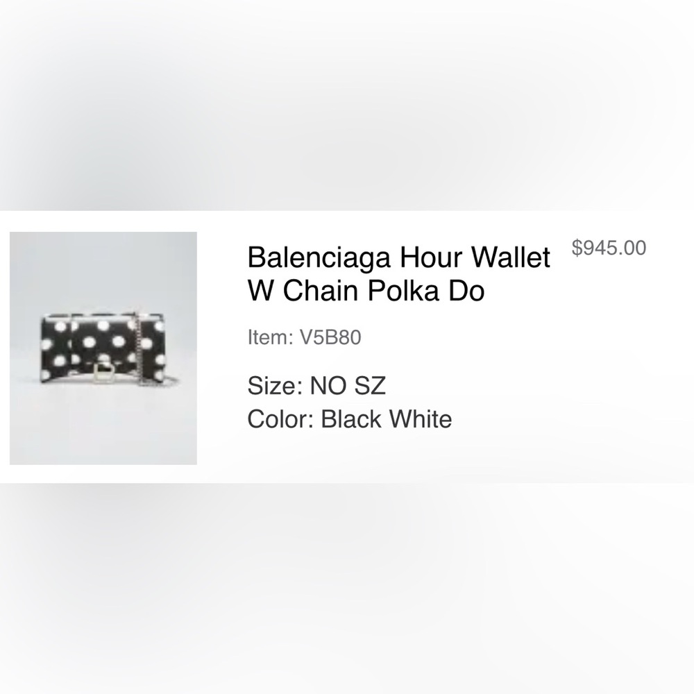 Balenciaga Hour Wallet with a chain